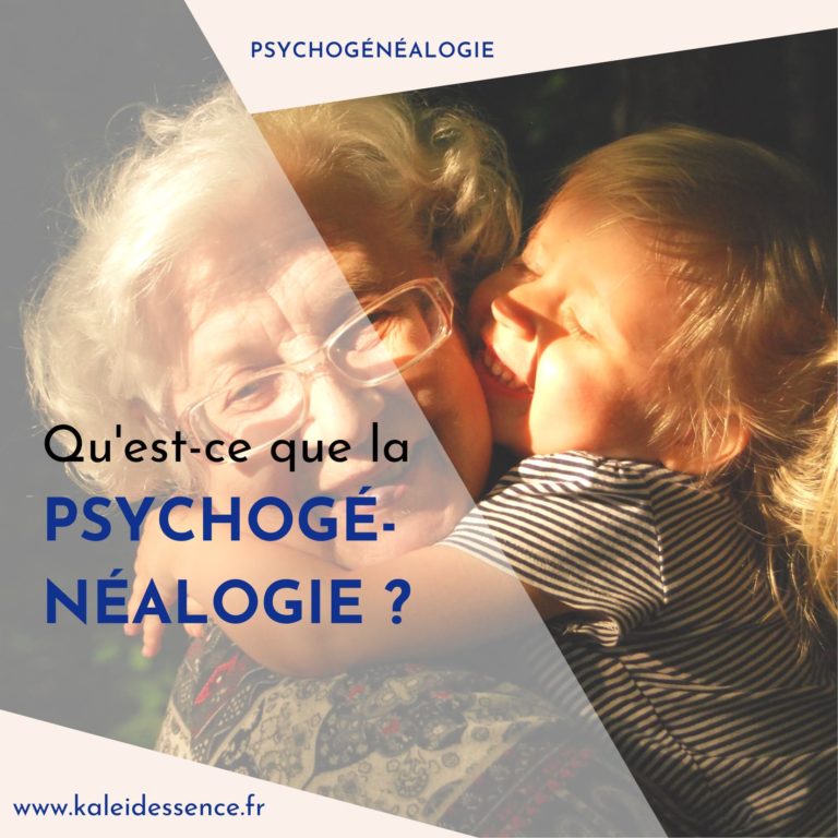 Montage d'une photo d'une petie-fille et sa grand-mère illustrant l'article du blog "Qu'est-ce que la psychogénéalogie ?"